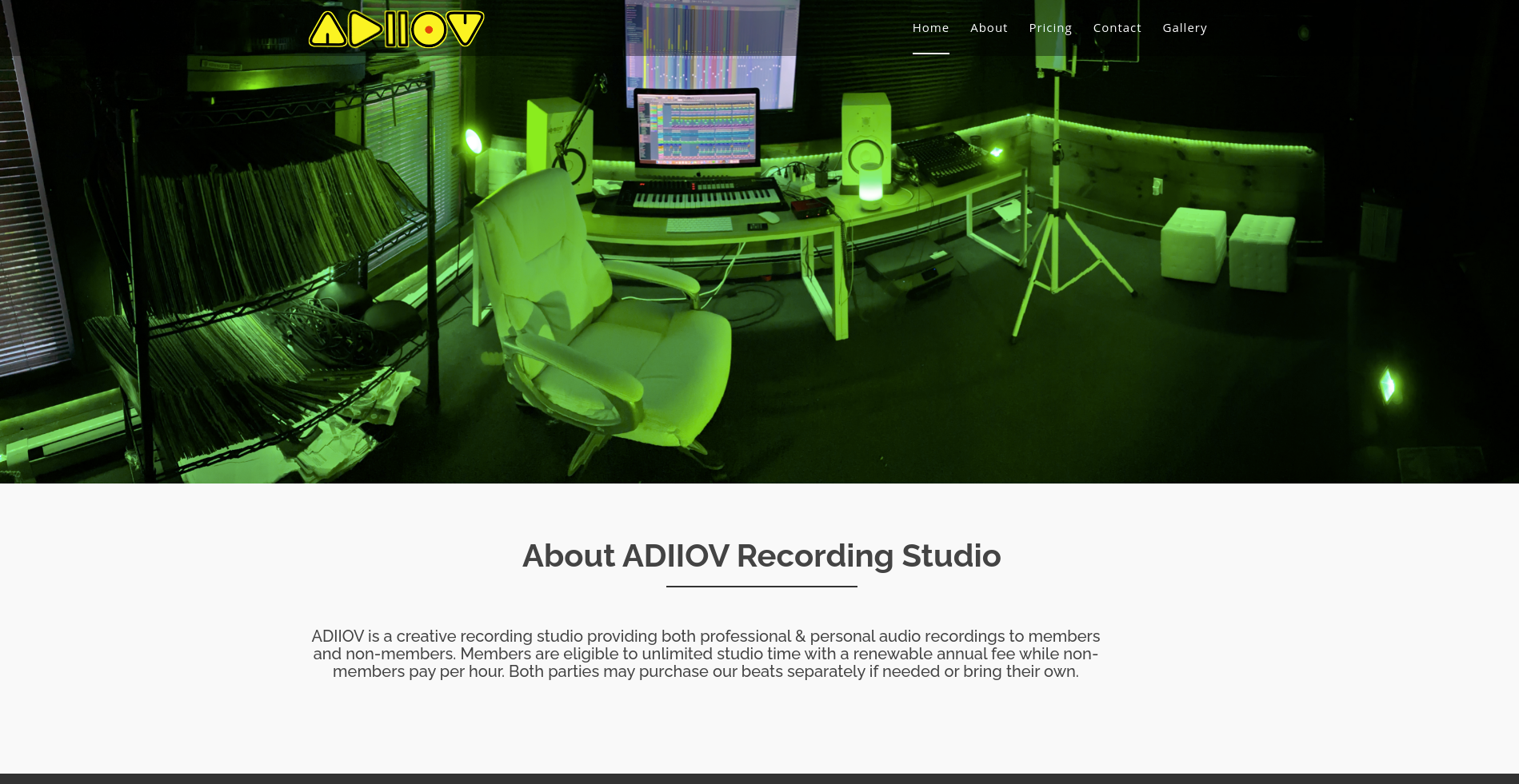adiiov music studio website